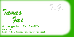 tamas fai business card